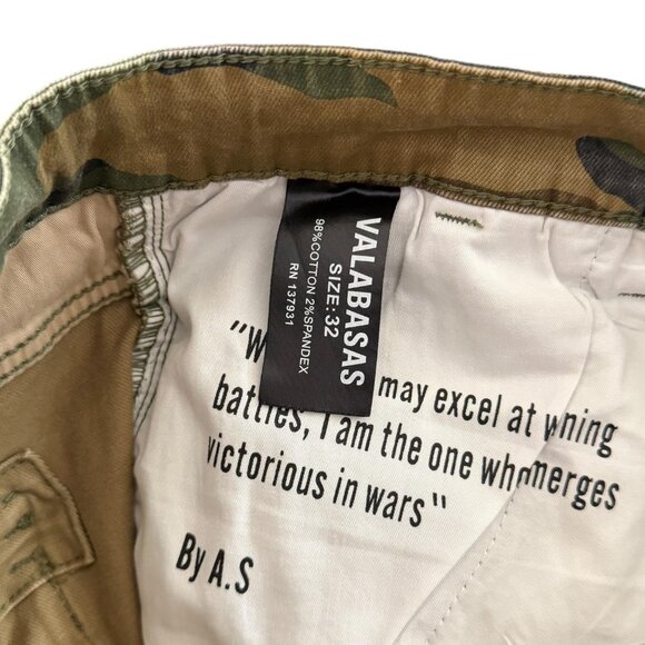 Valabasas Mens Camo Cargo Commander Stacked Flare Jeans Size 32 Streetwear - Picture 10 of 13